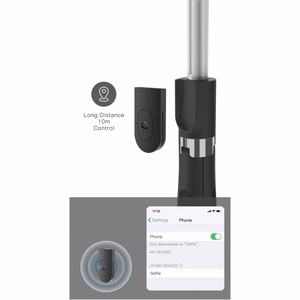 TECH-PROTECT L01S BLUETOOTH SELFIJU NŪJA AR TRIJKĀJI MELNS