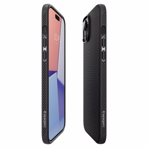 Spigen Liquid Air viedtālruņa apvalks iPhone 15 Plus - matēts melns
