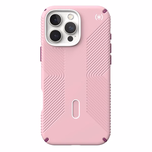 Speck Presidio2 Grip ClickLock & MagSafe vāciņš ierīcei iPhone 16 Pro Max, Wednesday Pink / Boysenberry Purple / balts