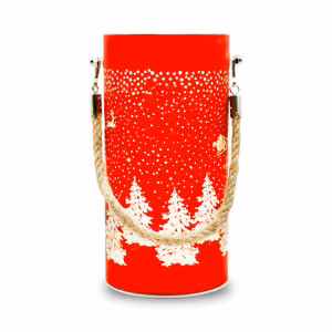 Christmas glass Lantern FCL-10 red-gold L Forever Light
