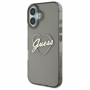Guess IML Sirds apvalks viedtālrunim iPhone 16 - melns
