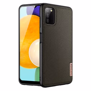 Dux Ducis Fino viedtālruņa apvalks pārklāts ar neilona materiālu Samsung Galaxy A03s zaļš