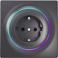 Fibaro FGWOF-011-8 socket-outlet Type F melns