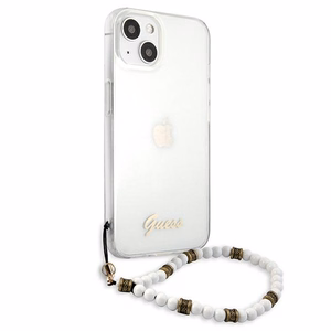 Guess GUHCP13MKPSWH iPhone 13 6.1" прозрачный жёсткий чехол White Pearl