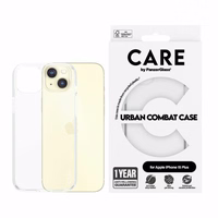 CARE by PanzerGlass Urban Combat viedtālruņa apvalks iPhone 15 Plus - caurspīdīgs