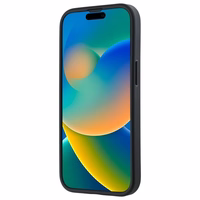 DKNY Quilted Stack Logo viedtālruņa apvalks iPhone 15 - melns