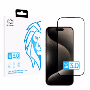Tempered glass Tel Protect 10X AR 3.0 AntiReflective Titanium forIphone 15 Pro Max