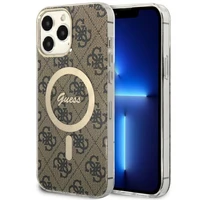 Guess GUHMP13XH4STW iPhone 13 Pro Max 6.7" brūns/brūns cietais apvalks 4G MagSafe