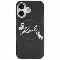 Karl Lagerfeld IML Choupettes Karl Script Logo MagSafe iPhone 17 Maciņš - melns