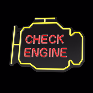 Neon PLEXI LED CHECK ENGINE dzeltens sarkans NNE21 Neolia
