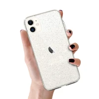 Crystal Glitter apvalks Iphone 11 sudraba