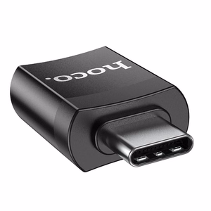 Adapteris Hoco UA17 Type-C uz USB-A melns