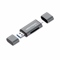 Vention USB3.0 daudzfunkcionāls karšu lasītājs pelēks metāla