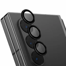 Uniq Optix Auminium rūdītais stikls lēcai ar aplikatoru Samsung Galaxy Z Fold 6 - melns