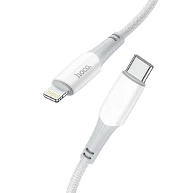 Kabelis USB-C uz Lightning Hoco PD 3A 20W 1 m X70 balts