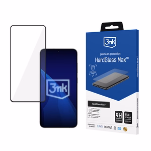 Pastiprināts pilnekrāna rūdītais stikls 3mk HardGlass Max Black priekš Samsung Galaxy S24+