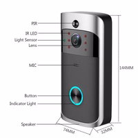 Wireless smart doorbell with camera and motion sensor Reach DB-1 melns