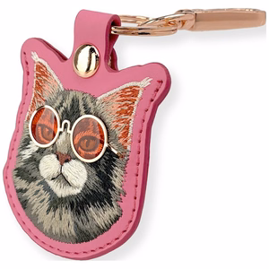 Nimmy Glasses Cool and Cute Cat izsekošanas ierīces maciņš, rozā