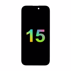 Mecanico Soft OLED ekrāns Incell iPhone 15 ar rāmi (Support IC Transplant) - melns