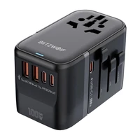 Blitzwolf BW-TA2 5-in-1 ceļojumu adapteris 2xUSB PD + 2xC QC + C GaN 100W