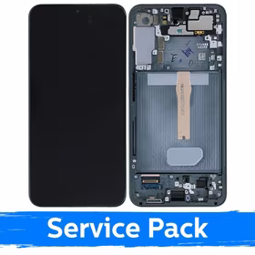 LCD Displejs Saderīgs ar Samsung S906 S22 Plus Ar Frame / Zaļš / (Service Pack)