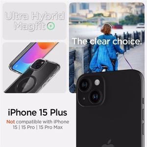 Spigen Ultra Hybrid Magnētiskais viedtālruņa apvalks ar MagSafe iPhone 15 Plus - oglekļa krāsas