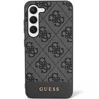 Guess GUHCS23SG4GLGR S23 S911 melns/melns cietais apvalks 4G Stripe kolekcija