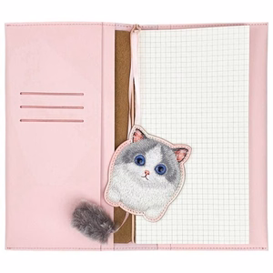 NIMMY komplekts 2in1 piezīmju grāmatiņa + pildspalva BIG EYED PET 2.0 Kaķis rozā