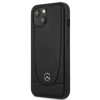 Mercedes MEHCP14MARMBK iPhone 14 Plus 6.7 "melns / melns cietais apvalks ādas Urban