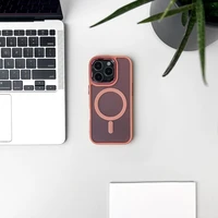 Mirdzošs magnētiskais viedtālruņa apvalks iPhone 17 - rozā