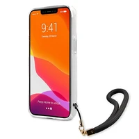 Guess GUHCP13MKCABBK iPhone 13 6.1" melns/melns cietais apvalks Camo Strap Collection