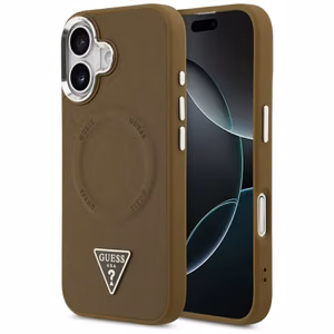 Guess Trīsstūra logotipa magnētiskais apvalks iPhone 17 - brūns