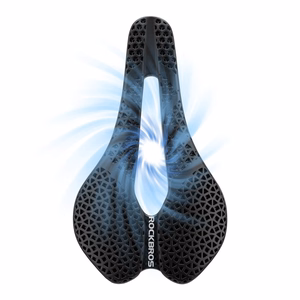 Rockbros LF0214 anatomisks 3D ūdensizturīgs velosipēda sēdeklis – melns