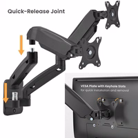 Divu monitoru 17”-32” pavasara atbalsta rokas stiprinājums