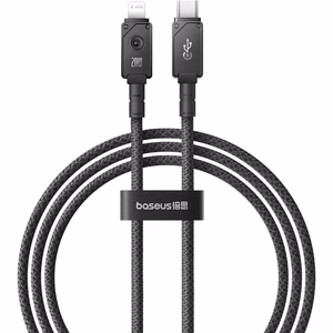 Baseus Unbreakable USB-C uz Lightning kabelis 1 m, 20W, melns