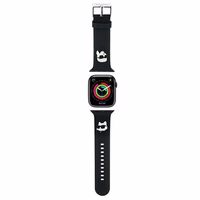 Karl Lagerfeld 3D Rubber Karl&Choupette Heads siksniņa for Apple Watch 42/44/45/49mm - melns