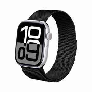 Crong Milano Steel nerūsējošā tērauda siksniņa Apple Watch 44 / 45 / 46 / 49 mm, melna