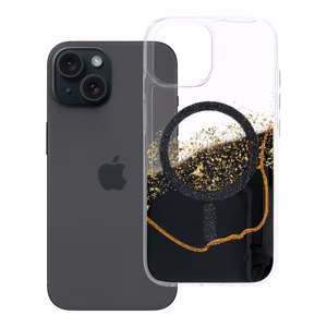 Golden maciņš ar MagSafe saderību iPhone 15, melns