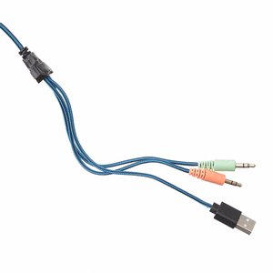ART kabeļu austiņas spēlēm Jack 3,5 mm / USB A ar mikrofonu G11 melnas