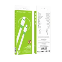 Borofone Kabelis BX89 Union - Type C uz Type C - PD 60W 1 metrs balts-zaļš