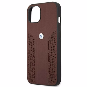BMW Leather Curve Perforate чехол для iPhone 13 - красный