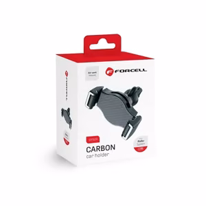 Forcell F-Grip Carbon H-CF509 auto tālruņa turētājs ventilācijas restei, melns