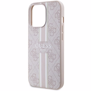 Guess GUHMP13XP4RPSP iPhone 13 Pro Max 6.7" rozā/rozā cietais apvalks 4G Printed Stripes MagSafe