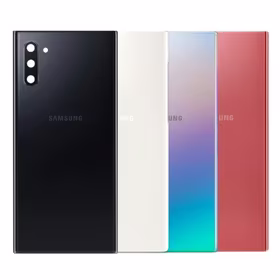 Aizmugurējais vāciņš Saderīgs ar Samsung N970 Note 10 / Aura Melns / (ar camera lens) HQ