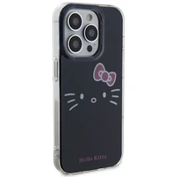 Hello Kitty IML Kitty Face viedtālruņa apvalks iPhone 15 Pro - melna