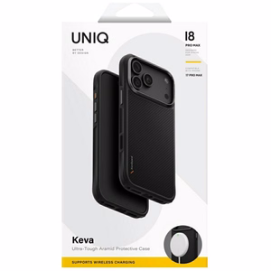 Uniq Keva Magclick Charging vāciņš iPhone 18 Pro Max / 17 Pro Max – melns