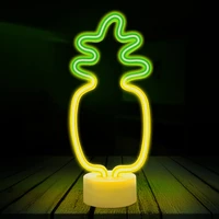 Neon LED on stand PINEAPPLE orange green USB-C FSC-12 Forever Light