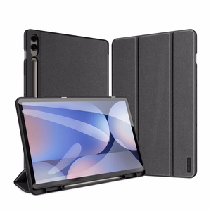 Dux Ducis Domo PU Ādas apvalks ar statīvu Samsung Tab S10+ / S9+ / S9 FE+ - melns