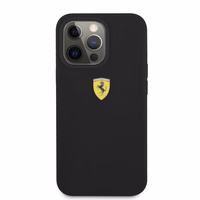 Ferrari FESSIHMP13LBK iPhone 13 Pro / 13 6.1 ciets apvalks silikona MagSafe melns