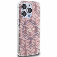 Guess IML GCube Magnētiskais apvalks iPhone 15 Pro - rozā